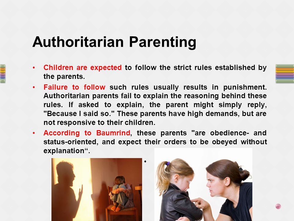 The authoritative parenting style: Warmth, rationality, and high standards